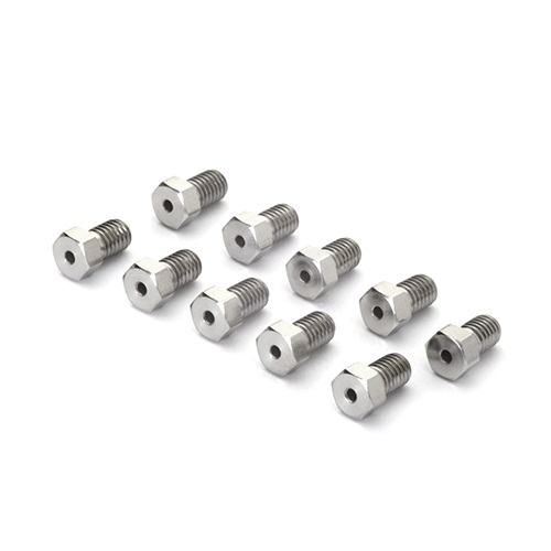 Stainless Steel Nut for Valco Cheminert 5000 psi Injector Valve (10 Pack) product photo Front View L-internal